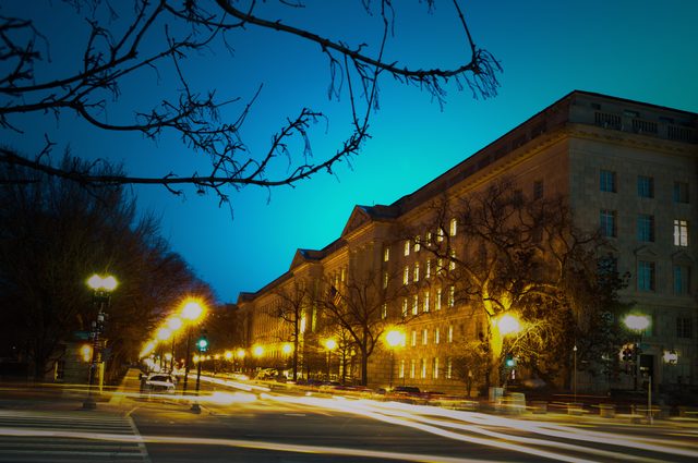 Commerce Department at blue hour · 01