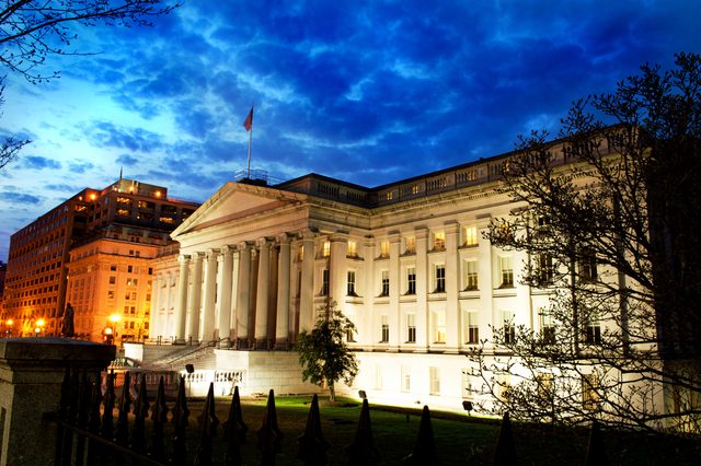 Treasury Department at blue hour · 01